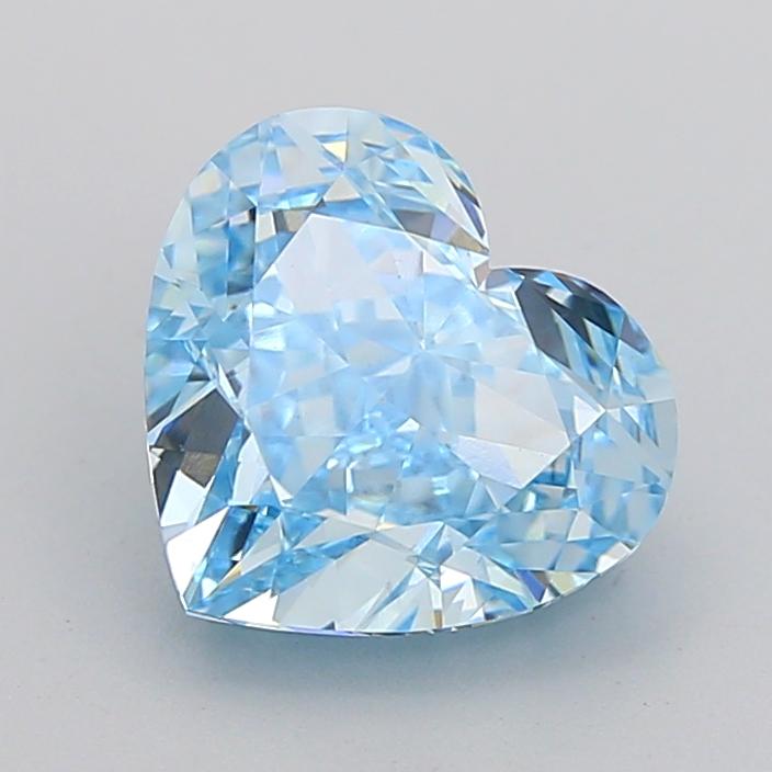 3.00 Ct. Fancy Vivid Blue Heart Lab Grown Diamond