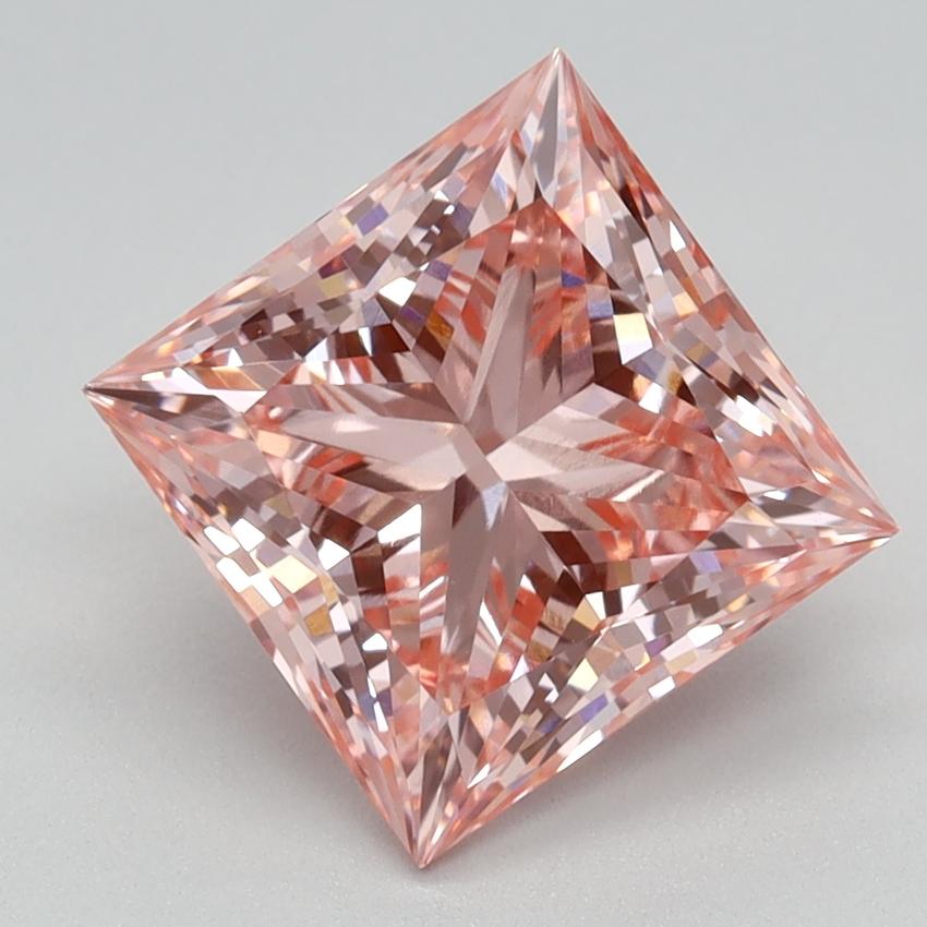 2.60 Ct. Fancy Vivid Pink Princess Lab Grown Diamond