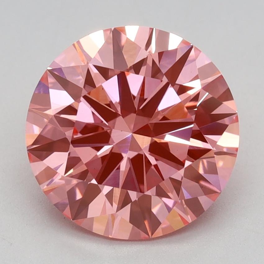 1.96 Ct. Fancy Vivid Pink Round Lab Grown Diamond