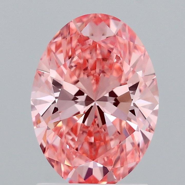 1.68 Ct. Fancy Vivid Pink Oval Lab Grown Diamond