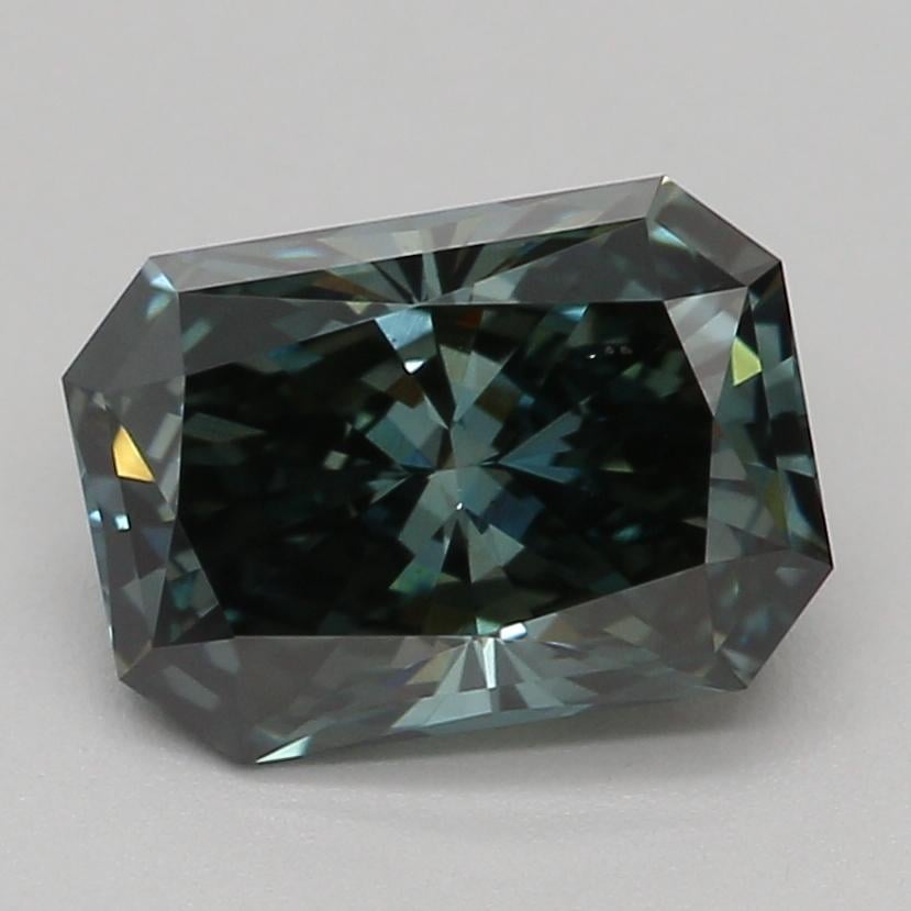 1.09 Ct. Fancy Deep Grey Green Radiant Lab Grown Diamond