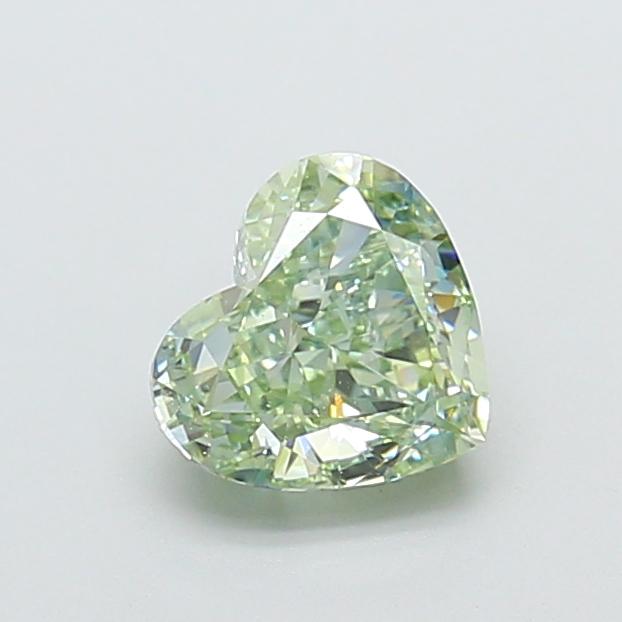 2.03 Ct. Fancy Vivid Green Heart Lab Grown Diamond