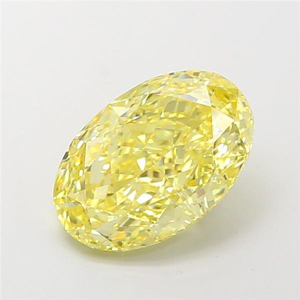 3.08 Ct. Fancy Intense Yellow Oval Lab Grown Diamond