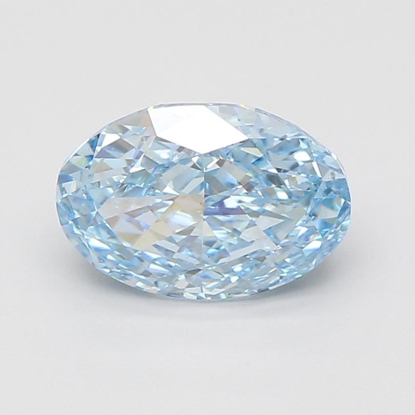 3.01 Ct. Fancy Vivid Blue Oval Lab Grown Diamond