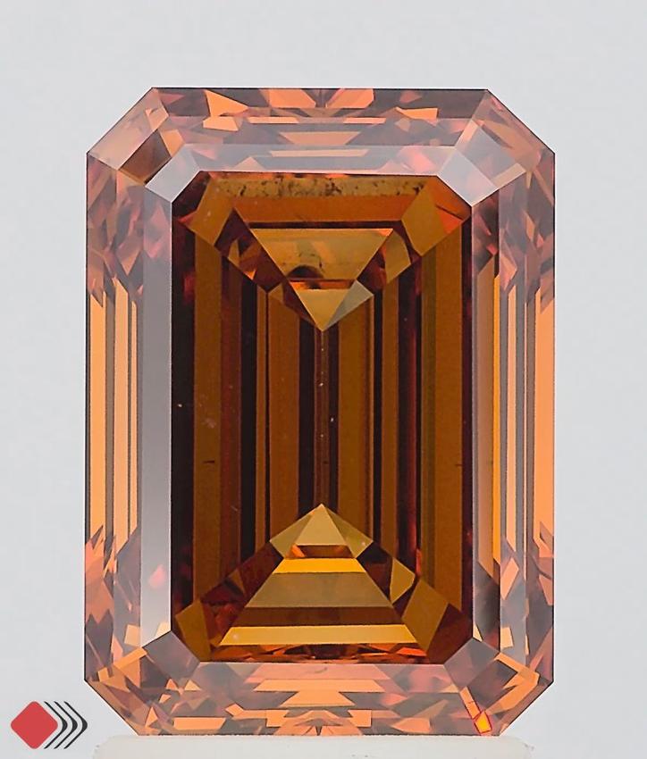 3.00 Ct. Fancy Vivid Orange Emerald Lab Grown Diamond