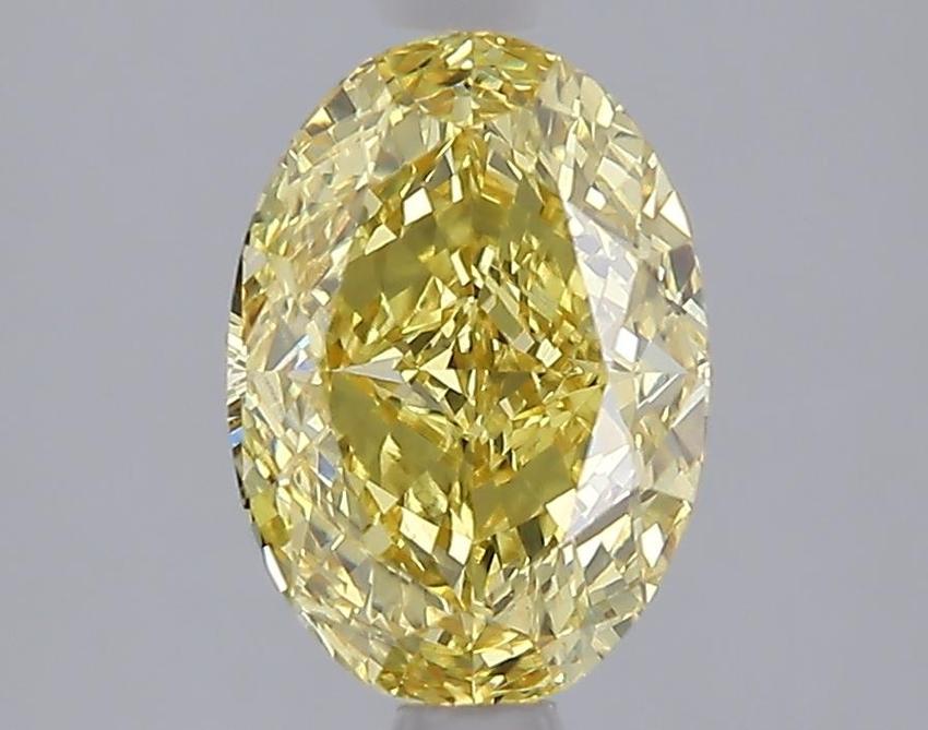 2.09 Ct. Fancy Vivid Yellow Yellow Oval Lab Grown Diamond