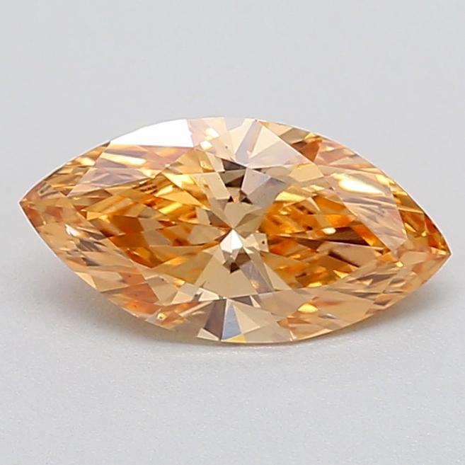 1.02 Ct. Fancy Intense Yellow Orange Marquise Lab Grown Diamond