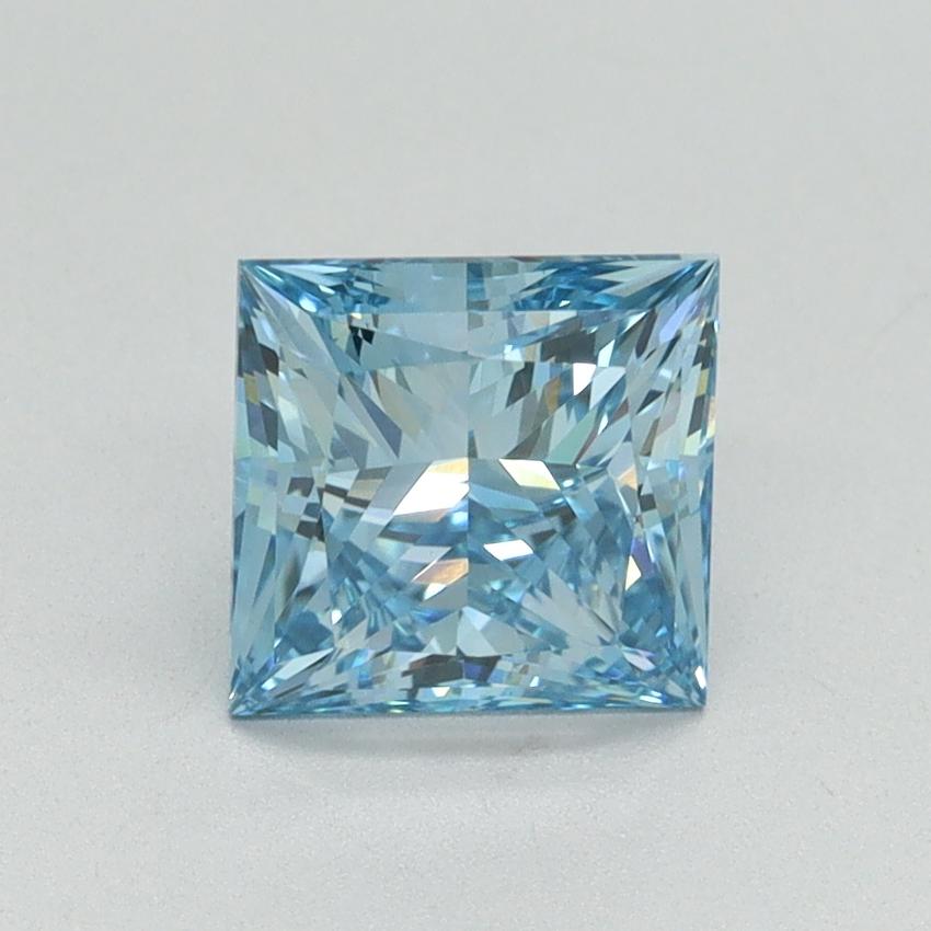 1.53 Ct. Fancy Vivid Blue Princess Lab Grown Diamond