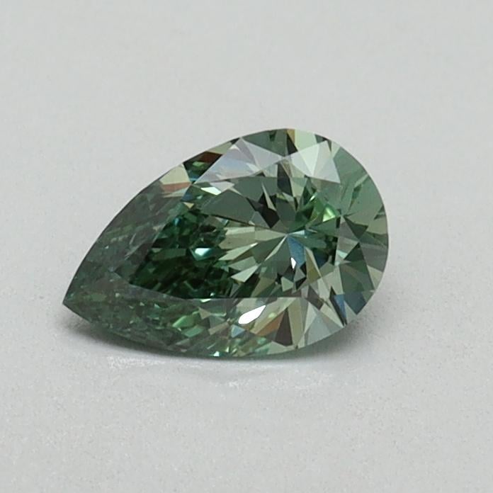 0.39 Ct. Fancy Vivid Green Pear Lab Grown Diamond