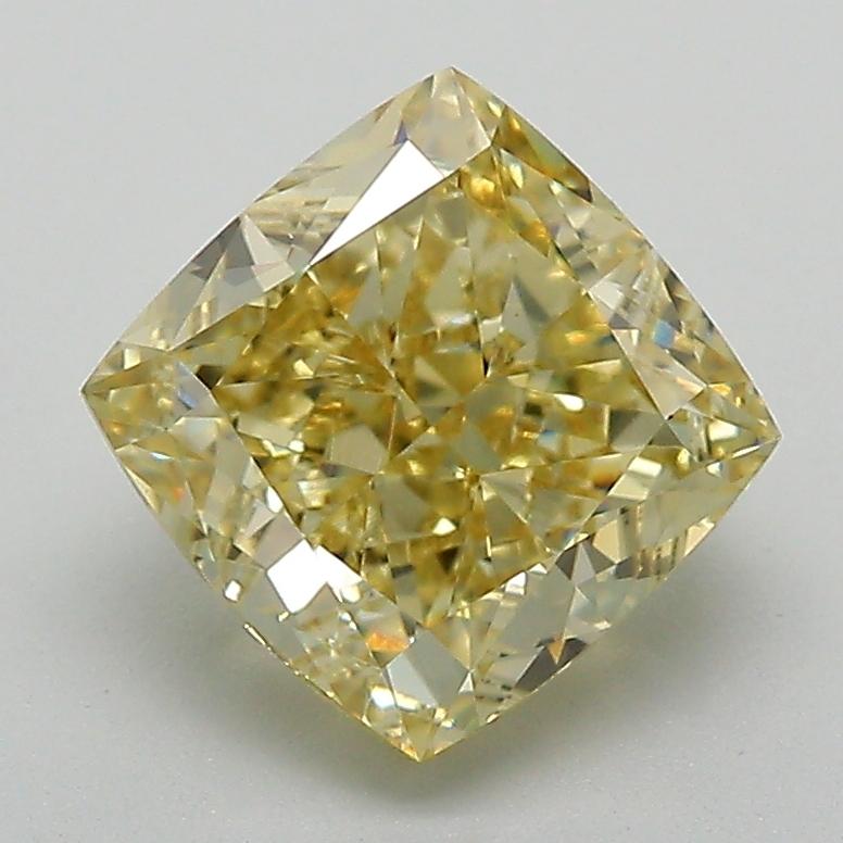 2.77 Ct. Fancy Intense  Yellow Cushion Lab Grown Diamond