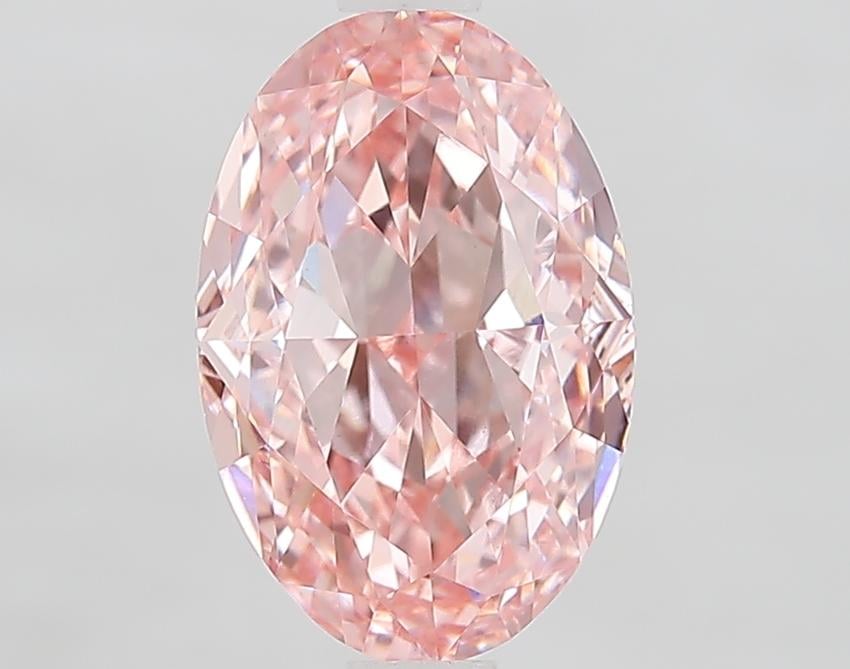 2.14 Ct. Fancy Vivid Pink Oval Lab Grown Diamond
