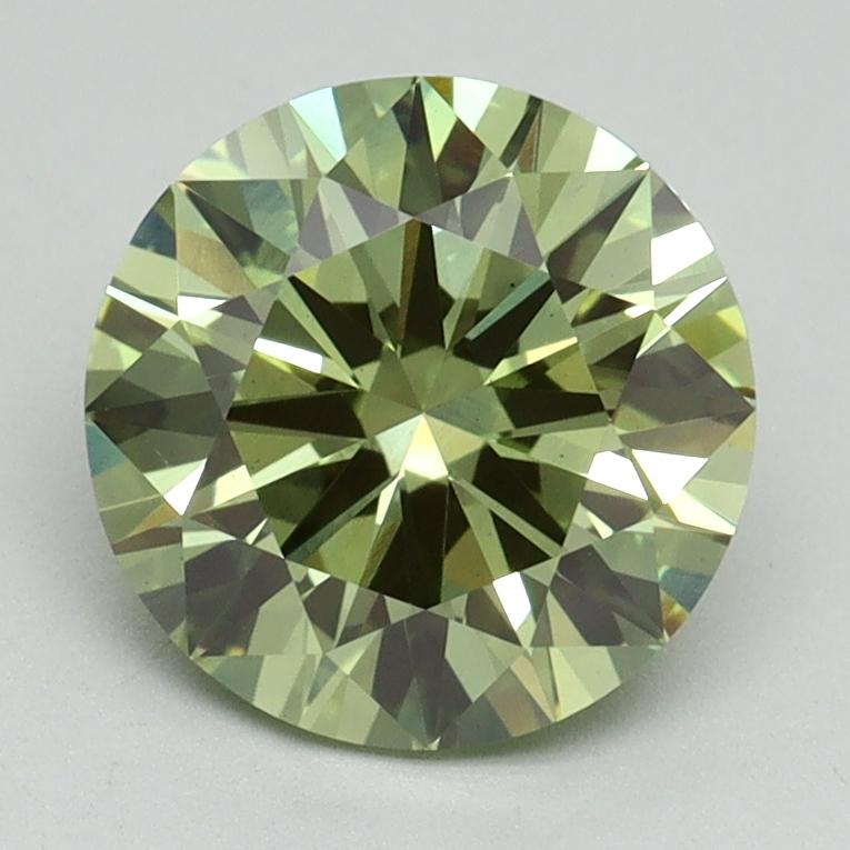 2.00 Ct. Fancy Vivid Green Round Lab Grown Diamond