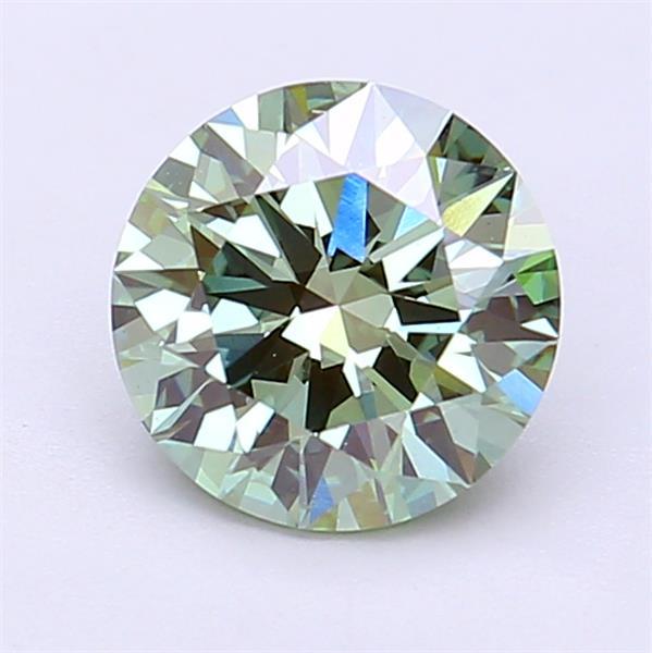 1.50 Ct. Fancy Vivid Green Round Lab Grown Diamond