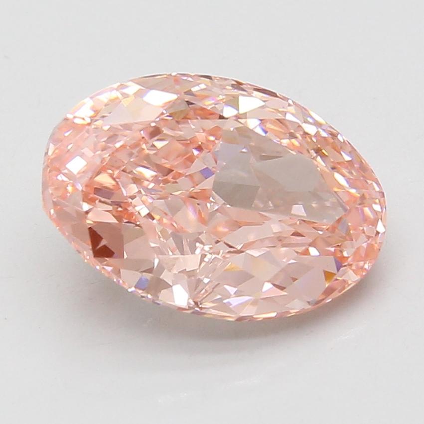 5.06 Ct. Fancy Vivid Pink Oval Lab Grown Diamond