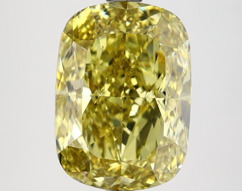 4.00 Ct. Fancy Intense Yellow Cushion Lab Grown Diamond