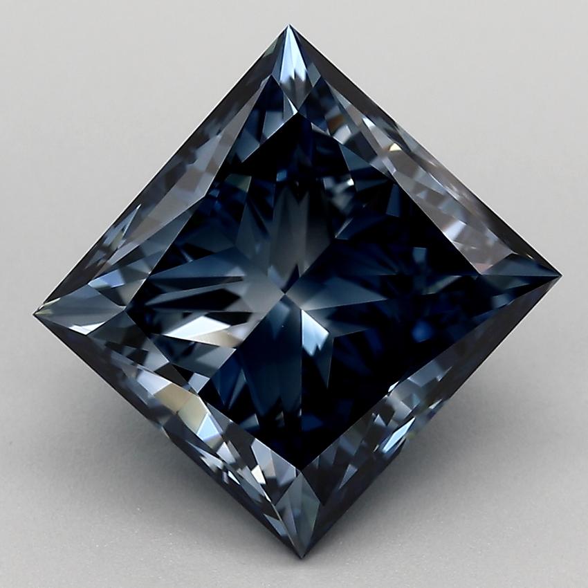 5.08 Ct. Fancy Deep Blue Princess Lab Grown Diamond
