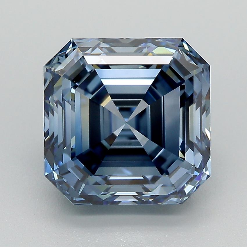 5.00 Ct. Fancy Deep Blue Asscher Lab Grown Diamond