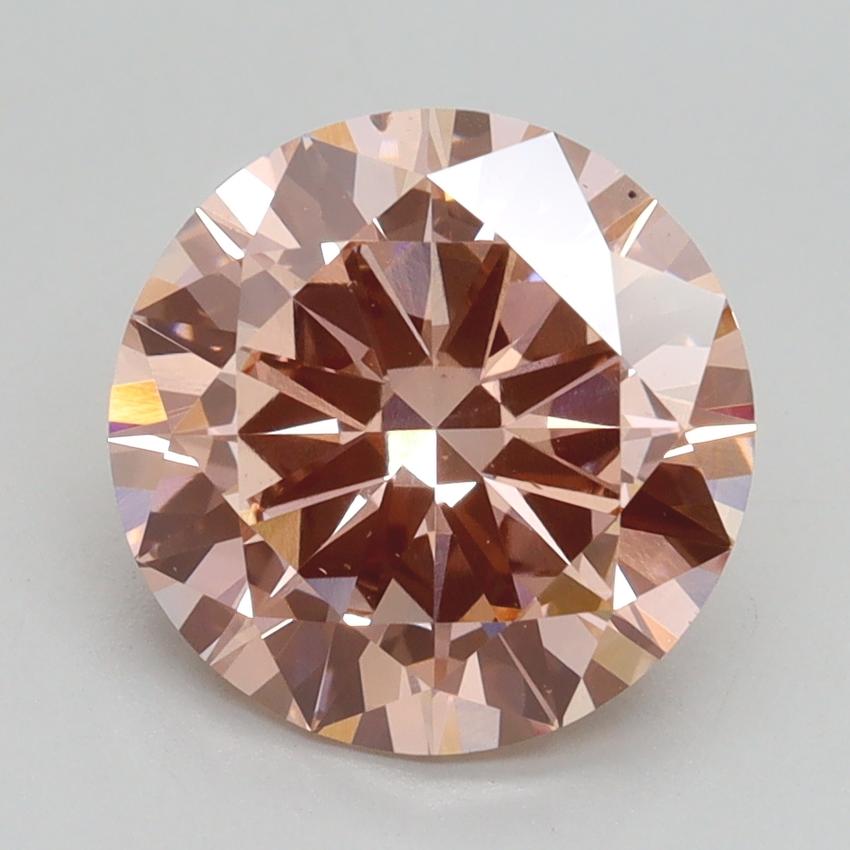 3.01 Ct. Fancy Intense Pink Round Lab Grown Diamond