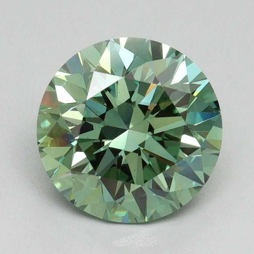 3.25 Ct. Fancy Vivid Green Round Lab Grown Diamond