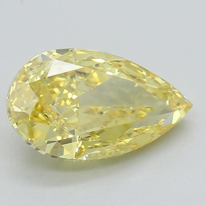 1.64 Ct. Fancy Vivid Yellow Pear Lab Grown Diamond
