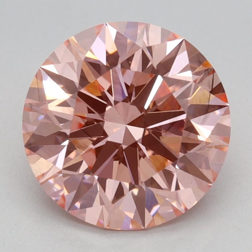 2.04 Ct. Fancy Vivid Pink Round Lab Grown Diamond