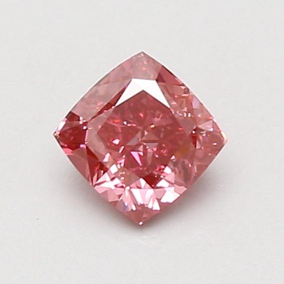 0.66 Ct. Fancy Vivid Pink Cushion Lab Grown Diamond