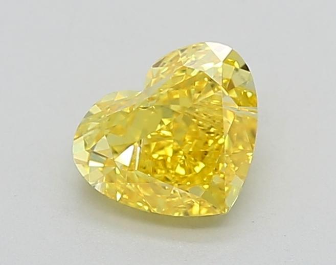 1.01 Ct. Fancy Vivid Yellow Heart Lab Grown Diamond
