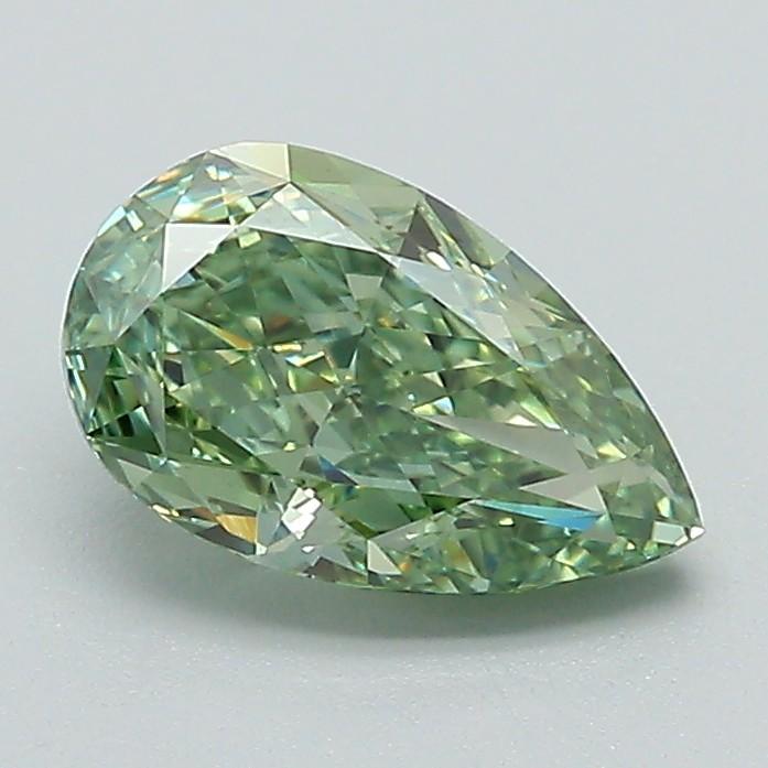 1.19 Ct. Fancy Vivid Green Pear Lab Grown Diamond