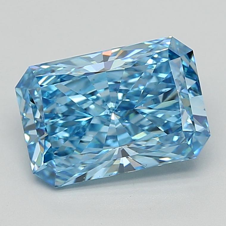 4.03 Ct. Fancy Vivid  Blue Radiant Lab Grown Diamond