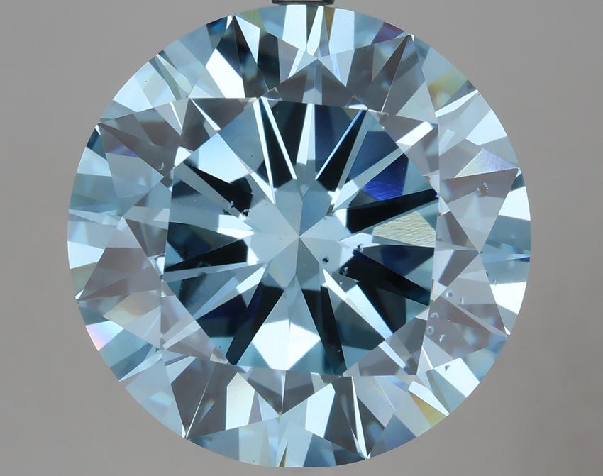 10.51 Ct. Fancy Vivid Blue Round Lab Grown Diamond