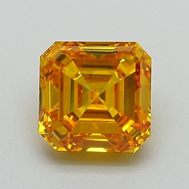 1.00 Ct. Fancy Vivid Yellow Asscher Lab Grown Diamond