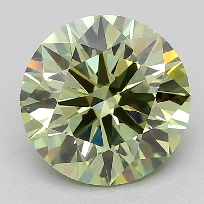 2.03 Ct. Fancy Vivid  Green Round Lab Grown Diamond