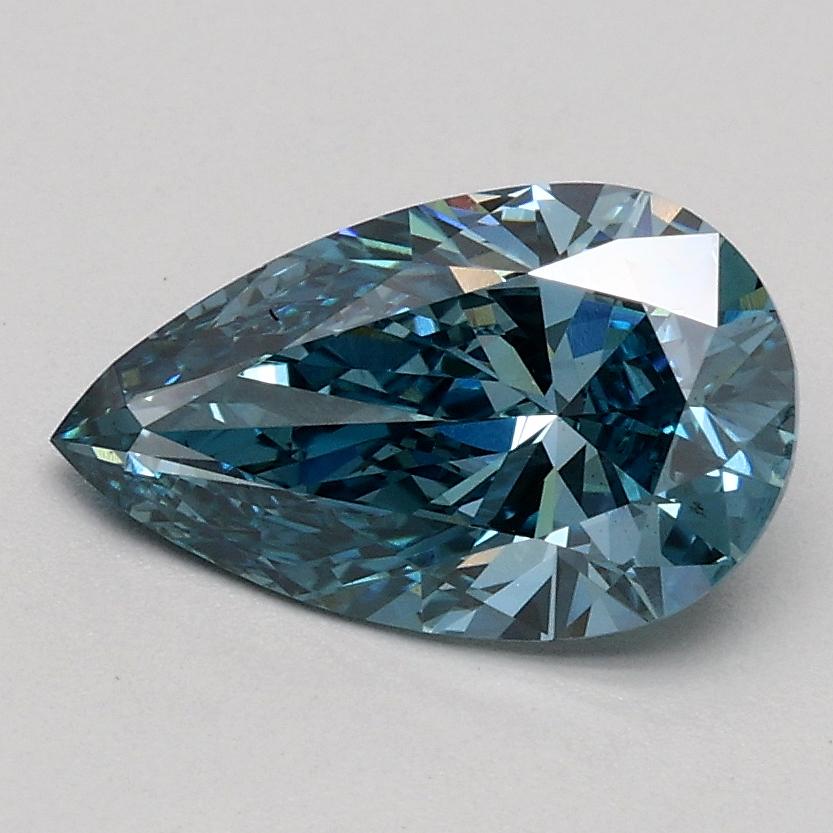 1.01 Ct. Fancy Vivid Blue Pear Lab Grown Diamond