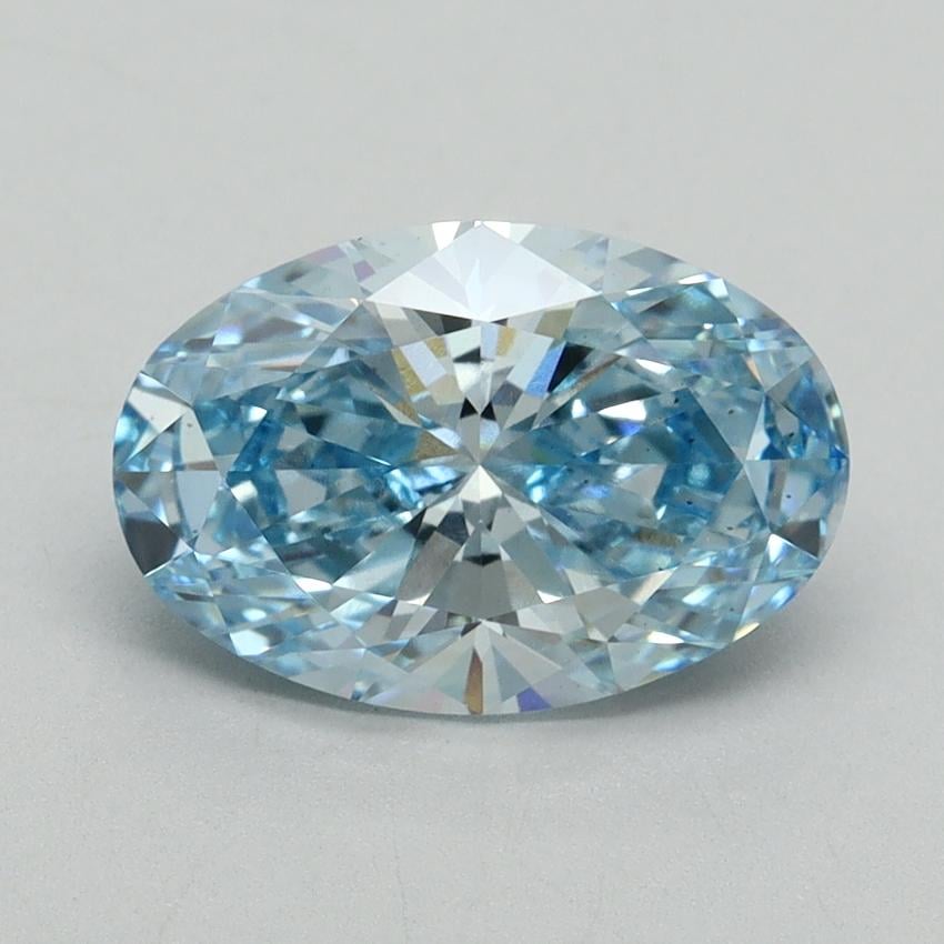 2.23 Ct. Fancy Vivid Blue Oval Lab Grown Diamond