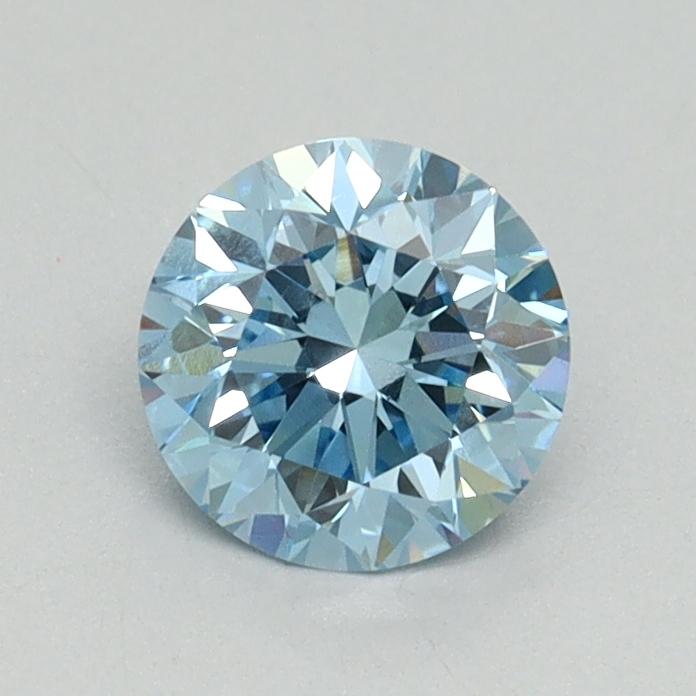 0.77 Ct. Fancy Vivid Blue Round Lab Grown Diamond