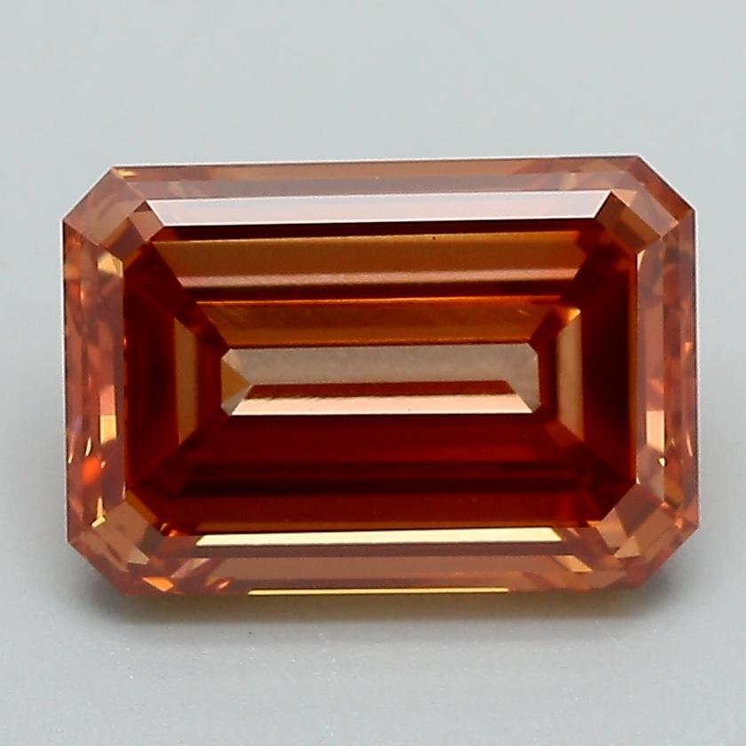 2.88 Ct. Fancy Vivid Brownish Pink Emerald Lab Grown Diamond