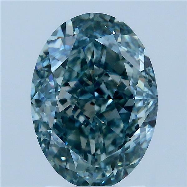 3.06 Ct. Fancy Green Oval Lab Grown Diamond