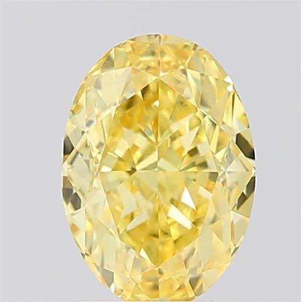 2.53 Ct. Fancy Vivid  Yellow Oval Lab Grown Diamond