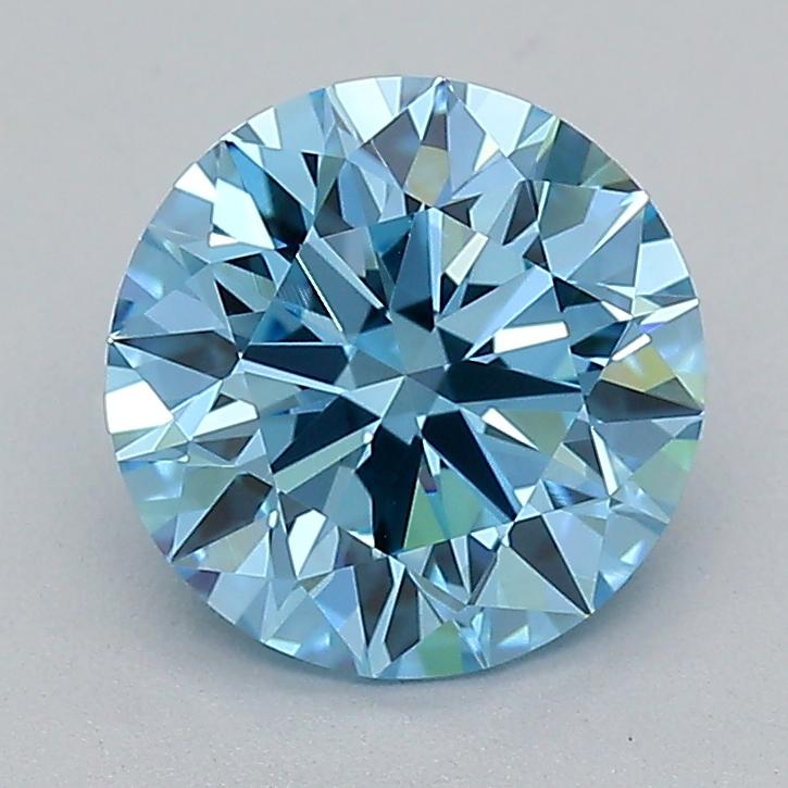 1.54 Ct. Fancy Vivid  Blue Round Lab Grown Diamond
