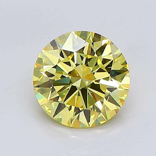 1.12 Ct. Fancy Vivid Yellow Round Lab Grown Diamond