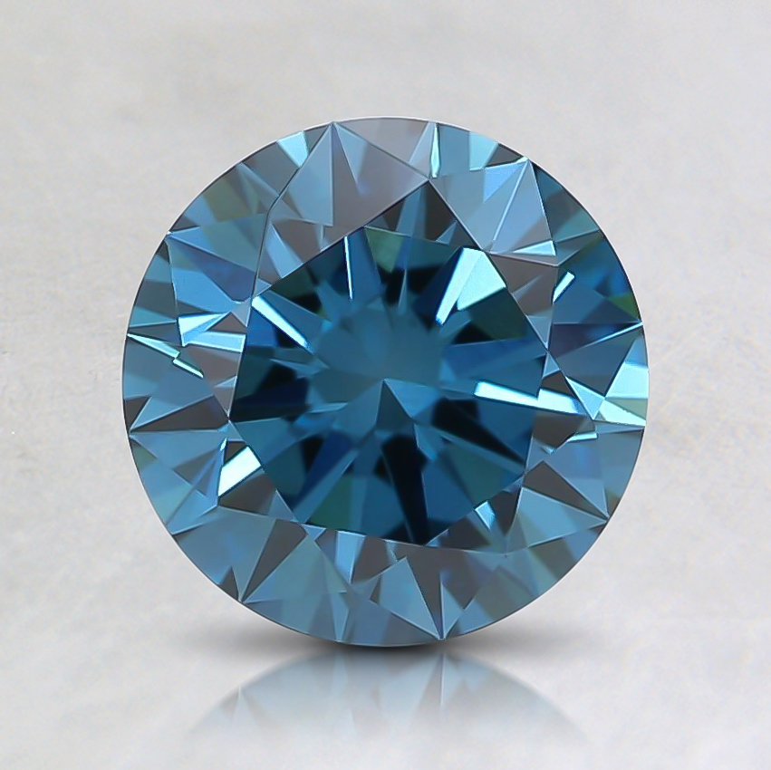 1.24 Ct. Fancy Deep Greenish Blue Round Lab Grown Diamond