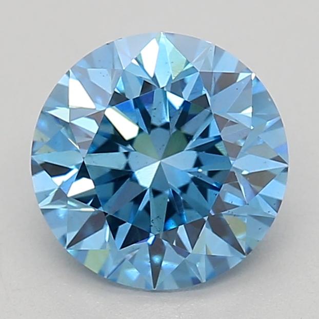 1.07 Ct. Fancy Vivid Blue Round Lab Grown Diamond