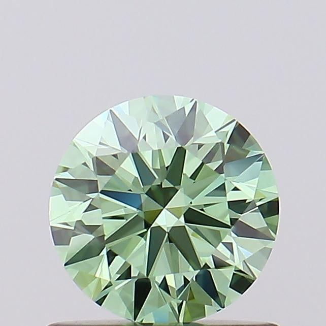 0.78 Ct. Fancy Vivid Green Round Lab Grown Diamond