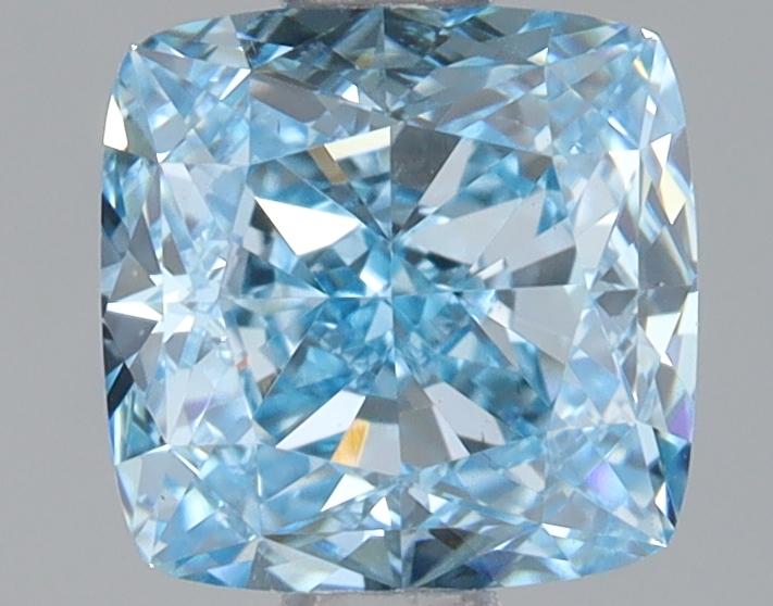 1.16 Ct. Fancy Vivid Blue Cushion Lab Grown Diamond