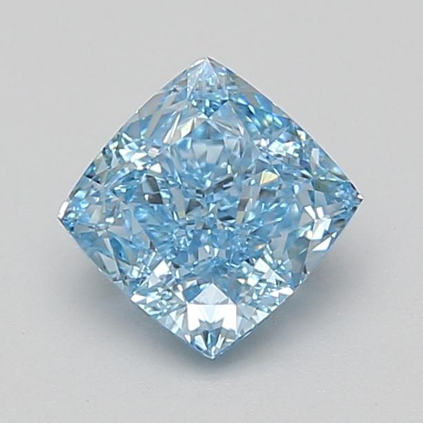 1.60 Ct. Fancy Vivid Blue Cushion Lab Grown Diamond