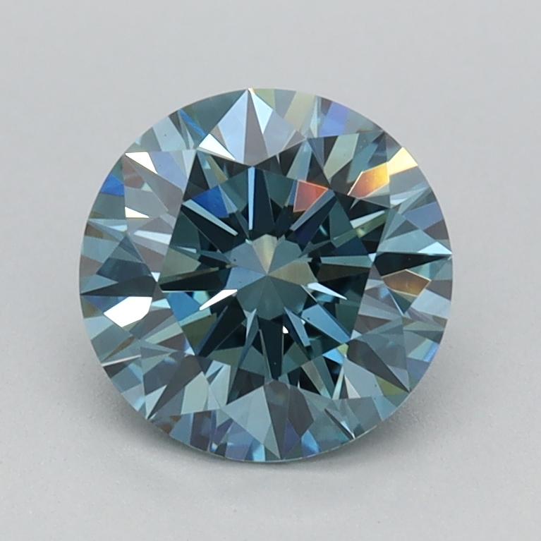 0.95 Ct. Fancy Vivid Blue Round Lab Grown Diamond