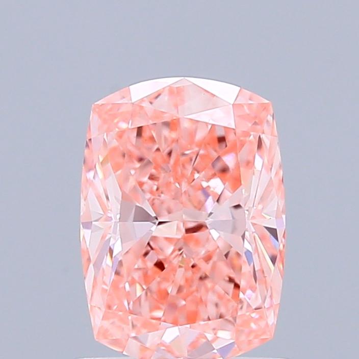 0.91 Ct. Fancy Vivid Pink Cushion Lab Grown Diamond