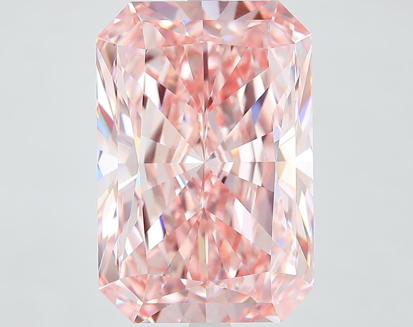 11.01 Ct. Fancy Intense Pink Radiant Lab Grown Diamond