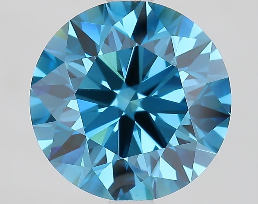 2.73 Ct. Fancy Vivid Blue Round Lab Grown Diamond