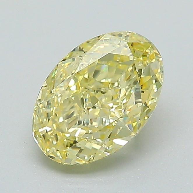 1.09 Ct. Fancy Intense Yellow Oval Lab Grown Diamond